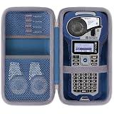 Baval Label Printer Case Compatible with Brady M210/M210-LAB/BMP21-PLUS Portable Label Printer(Blue Case,Gray Zipper)