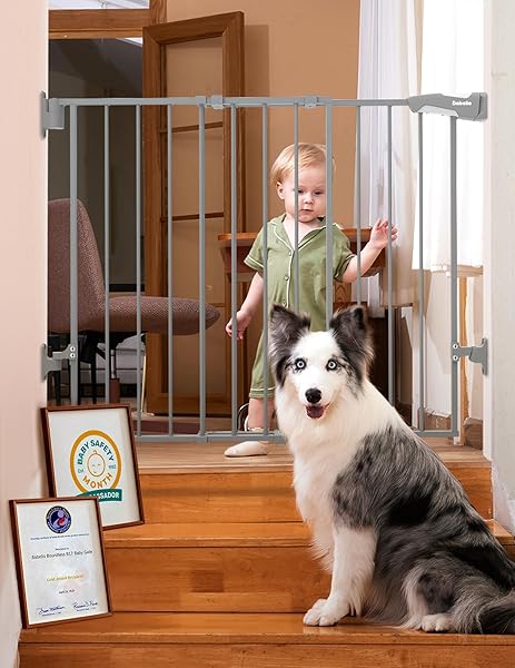 BABELIO BABY GATE FOR STAIRS, KITCHEN & DOORWAYS,...