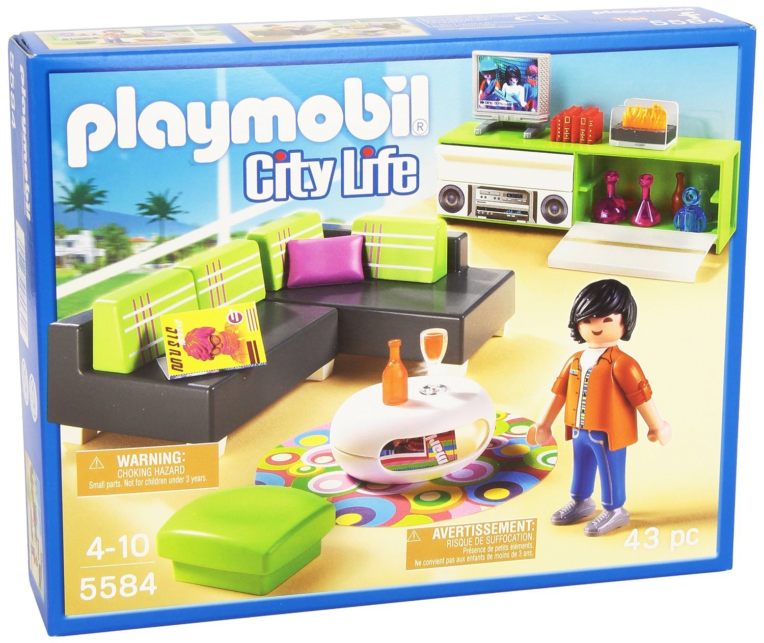 Playmobil 5584 Modern Living Room, Fun Imaginative Role-Play, PlaySets Suitable for Children Ages 4+