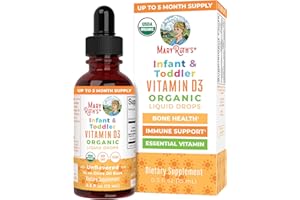 MaryRuth Organics USDA Organic Vitamin D Drops | Vitamin D3 Liquid | Sugar Free | Liquid Vitamin D Drops Immune Support for Infants & Toddlers | VIT D3 | Gluten Free | Non-GMO | 90-150 Servings