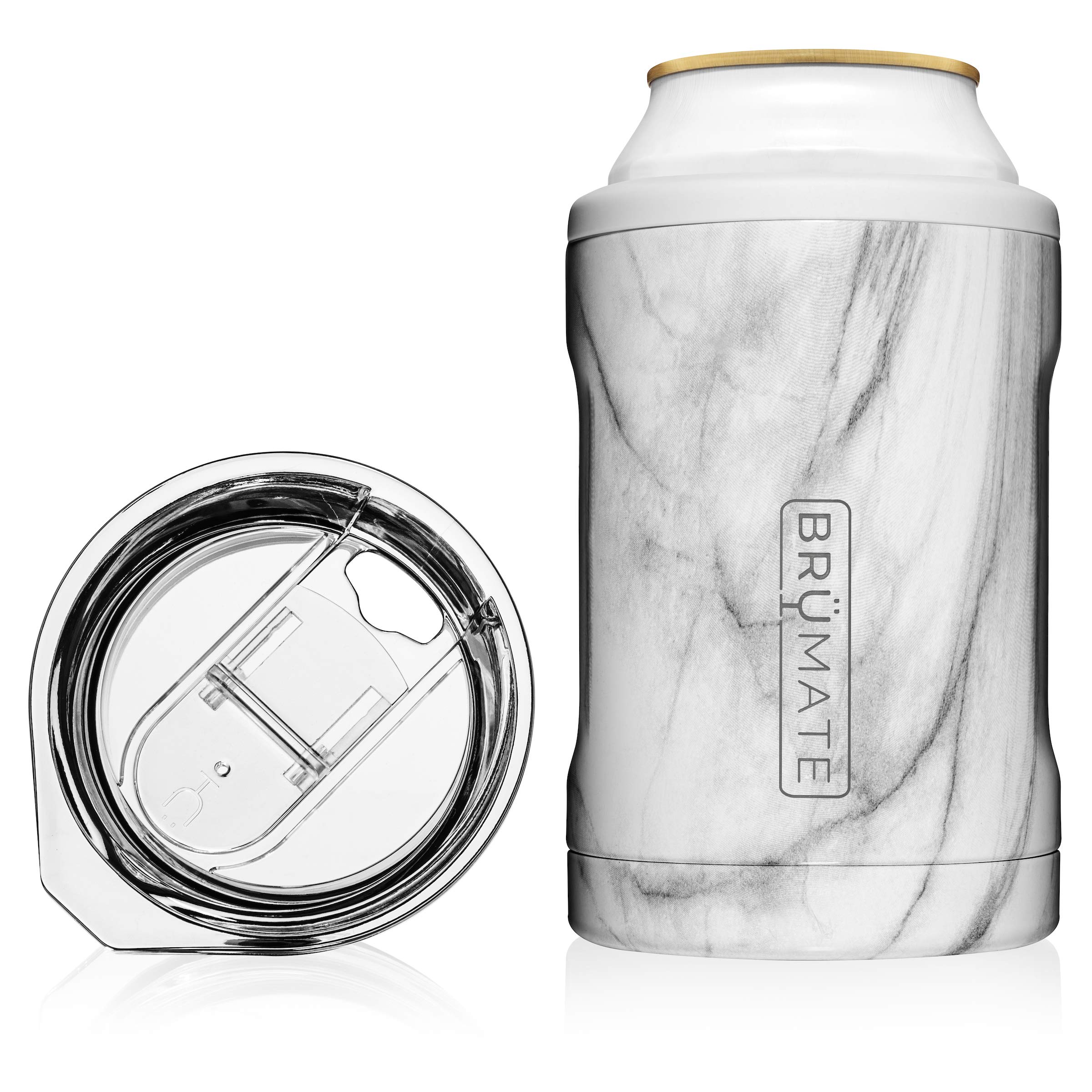 Hopsulator DUO 2-in-1 Can-Cooler 12oz Make Regular Cans Work As A Tumbler (Carrara)