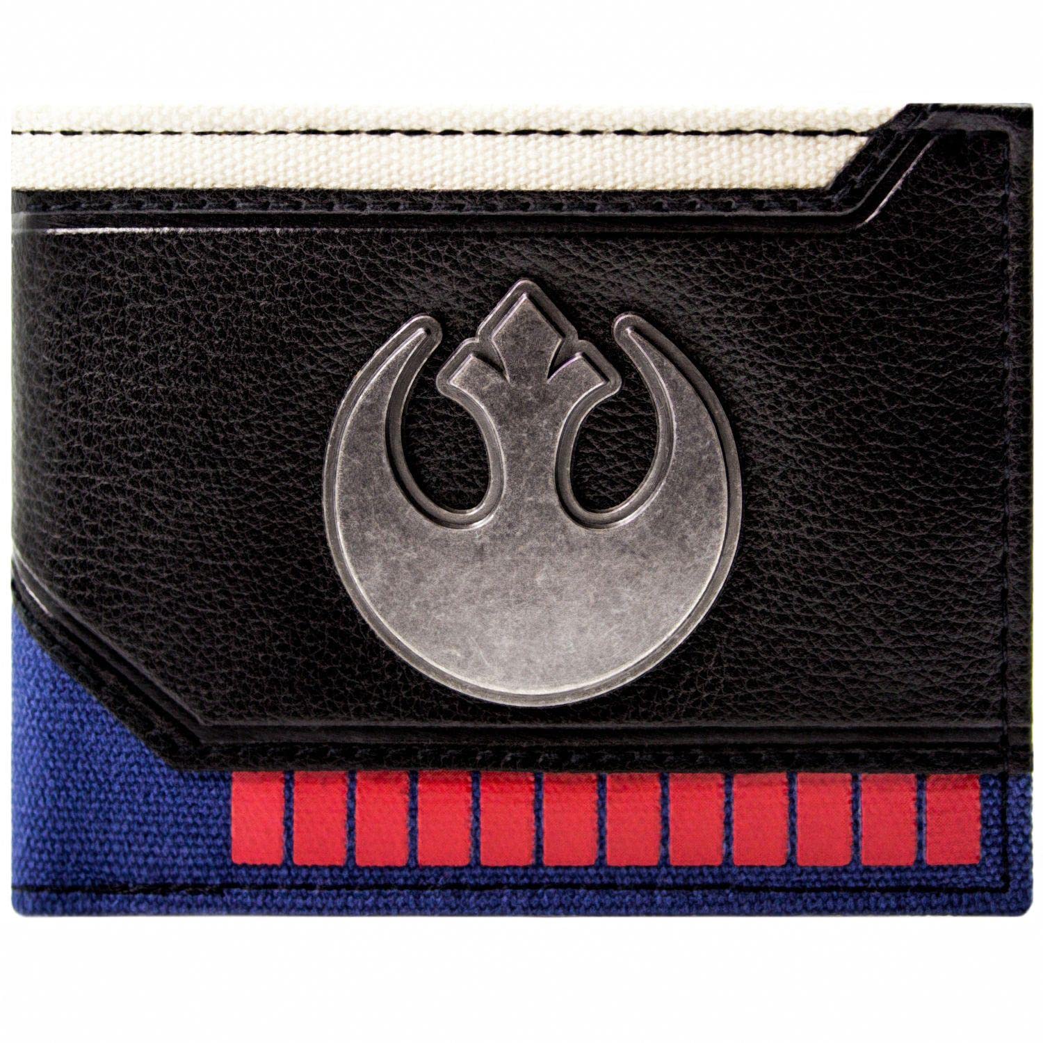 The Empire Strikes Back Star Wars Rebel Alliance Smuggler Han's Outfit Black ID and Card Bi-Fold Wallet,One Size