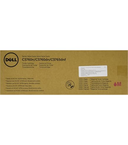 Amazon.com: Dell W8D60 Toner Cartridge C3760N/C3760DN/C3765DNF