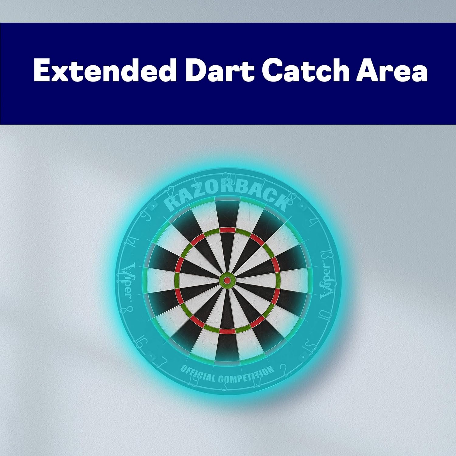 Viper Razorback Official Competition Bristle Steel Tip Dartboard Set with Staple-Free Razor Thin Metal Spider Wire for Increased Scoring, Reduced Bounce Outs; Self-Healing Premium-Grade Sisal Board : Board Games : Sports & Outdoors