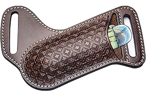 HOGIKUO Knife Sheath,Thick Genuine Leather Knife Sheath for Belt,Fits Folding Pocket Knife Sheaths EDC Tool Holster