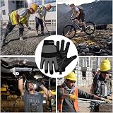 SAWANS Safety Work Gloves Gardening Touch Screen Padded Palm M Black Grey view 4