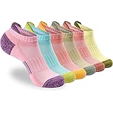 ATBITER Womens Ankle Socks 6 Pairs Cushioned Running Athletic No Show Socks With Tab