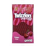 TWIZZLERS PULL 'N' PEEL Candy, Cherry Flavored Licorice Candy, 6.10 Ounce Bag (Pack of 12)