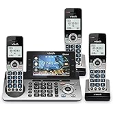 VTech IS8251-3 Business Grade 3-Handset Expandable Cordless Phone for Home Office, 5" Color Display, Programmable Short Cut Keys, Smart Call Blocking, Answering System,Bluetooth Connect to Cell