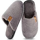 ANLUKE Slippers for Women Plush Memory Foam House Slippers Closed Toe Shoes with Non-Slip Sole Cozy Warm Fuzzy Home Shoes
