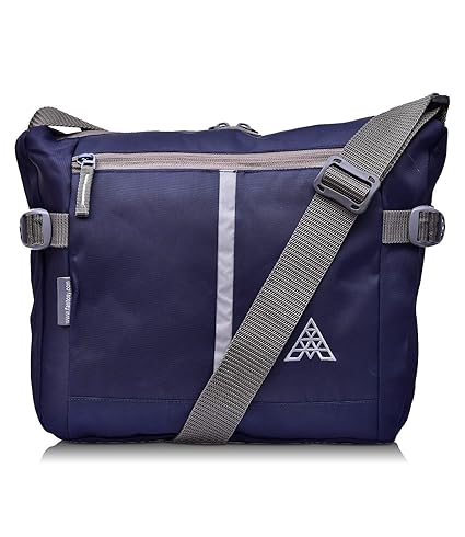 Adamson Unisex Side Buckle Polyester Blue Sling Bag