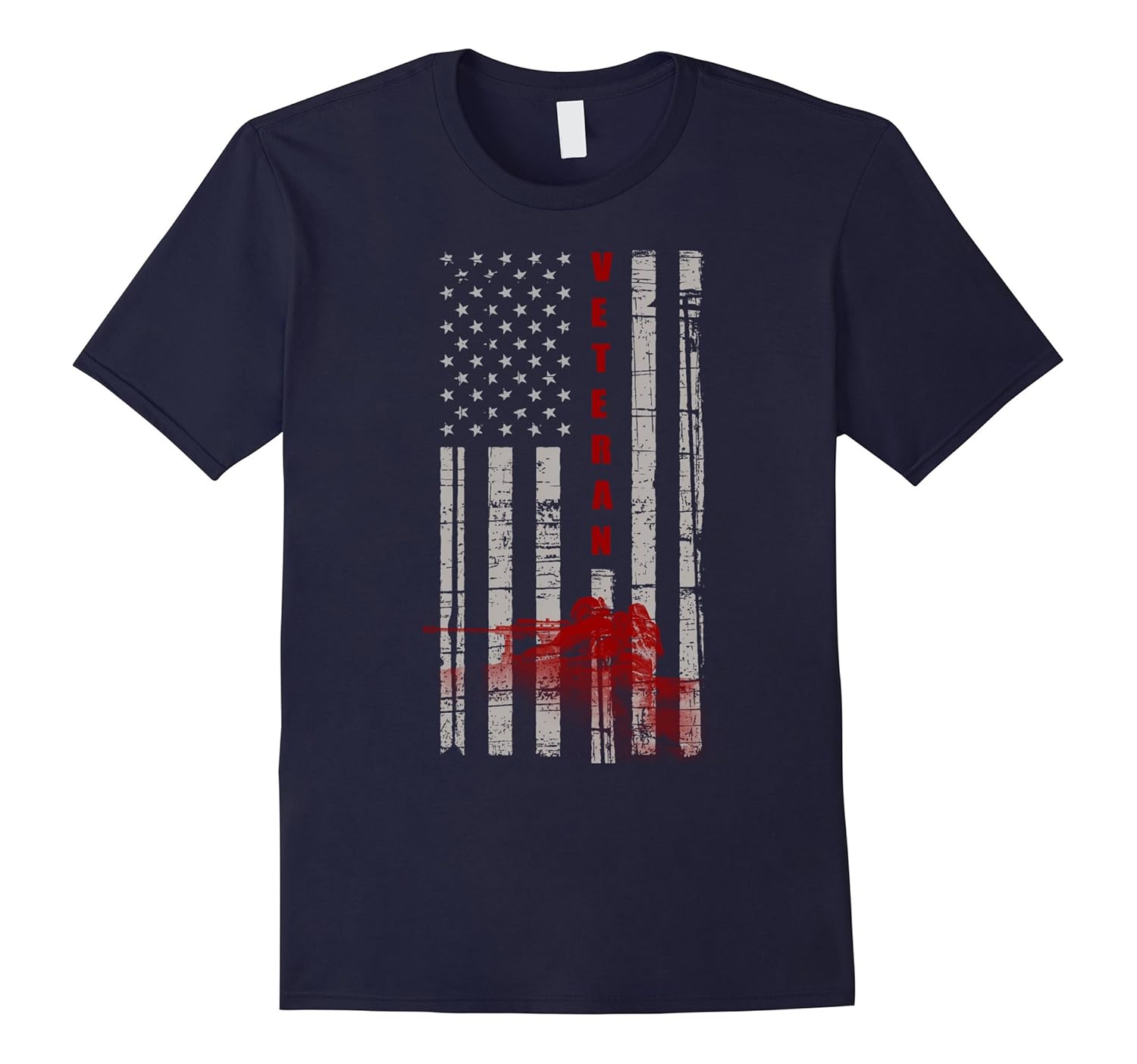 American Flag Sniper Veteran T-Shirt-ANZ