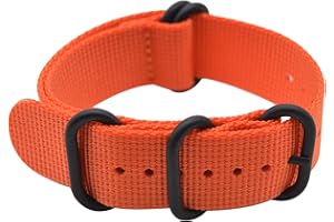 ArtStyle Watch Band with Ballistic Nylon Material Strap and High-End Black Buckle (Matte Finish Buckle)