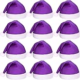 SATINIOR 12 Pieces Santa Hats Christmas Non Woven Fabric Hat for Holidays Xmas Party Supplies
