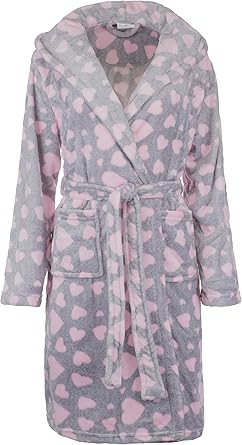 dressing gown pink and grey 