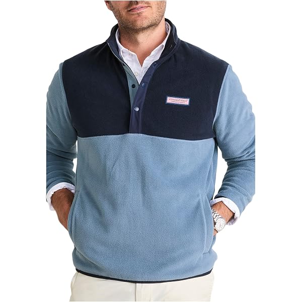 vineyard vines Men's Sherpa SuperShep Quarter-Zip, Nautical Navy