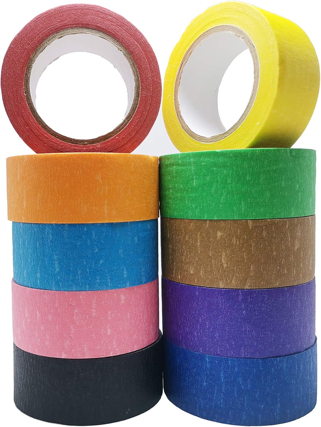 10pcs Colored Masking Tape, Decorative Craft Tape, Colored Painters Tape for DIY