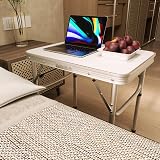 Lucn 2FT Folding Camping Table 60x45 cm Aluminum MDF Top 2-Height view 8