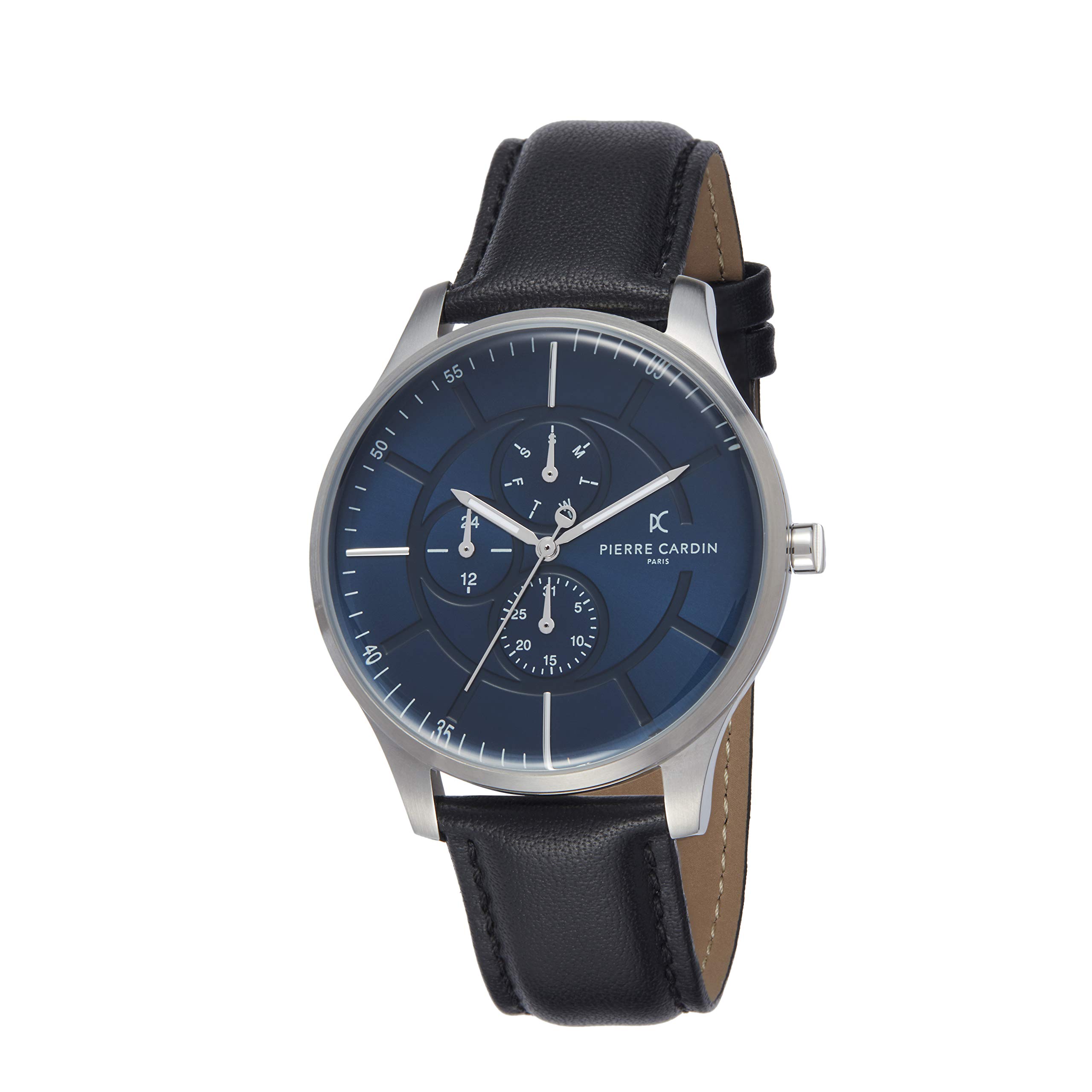 Pierre Cardin Men's Multi Dial Quartz Watch with Leather Strap PC902731F101
