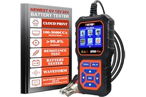 Acclope BT60 Pro Battery Tester with Cloud Cloud Printing100-3000 CCA 6V 12V 24V AGM Lithium Gel Battery Checker Alternator T