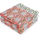 Ridhi Dark Salmon Pink Hand Block Print Waffle Kitchen Towel Set of 3-16 x28 Ultra Absorbent Quick Dry 100% Cotton Dish Towels Lightweight Reusable Sustainable Tea Towels for Cleaning and Drying