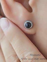 Small Black Tourmaline 925 Sterling Silver