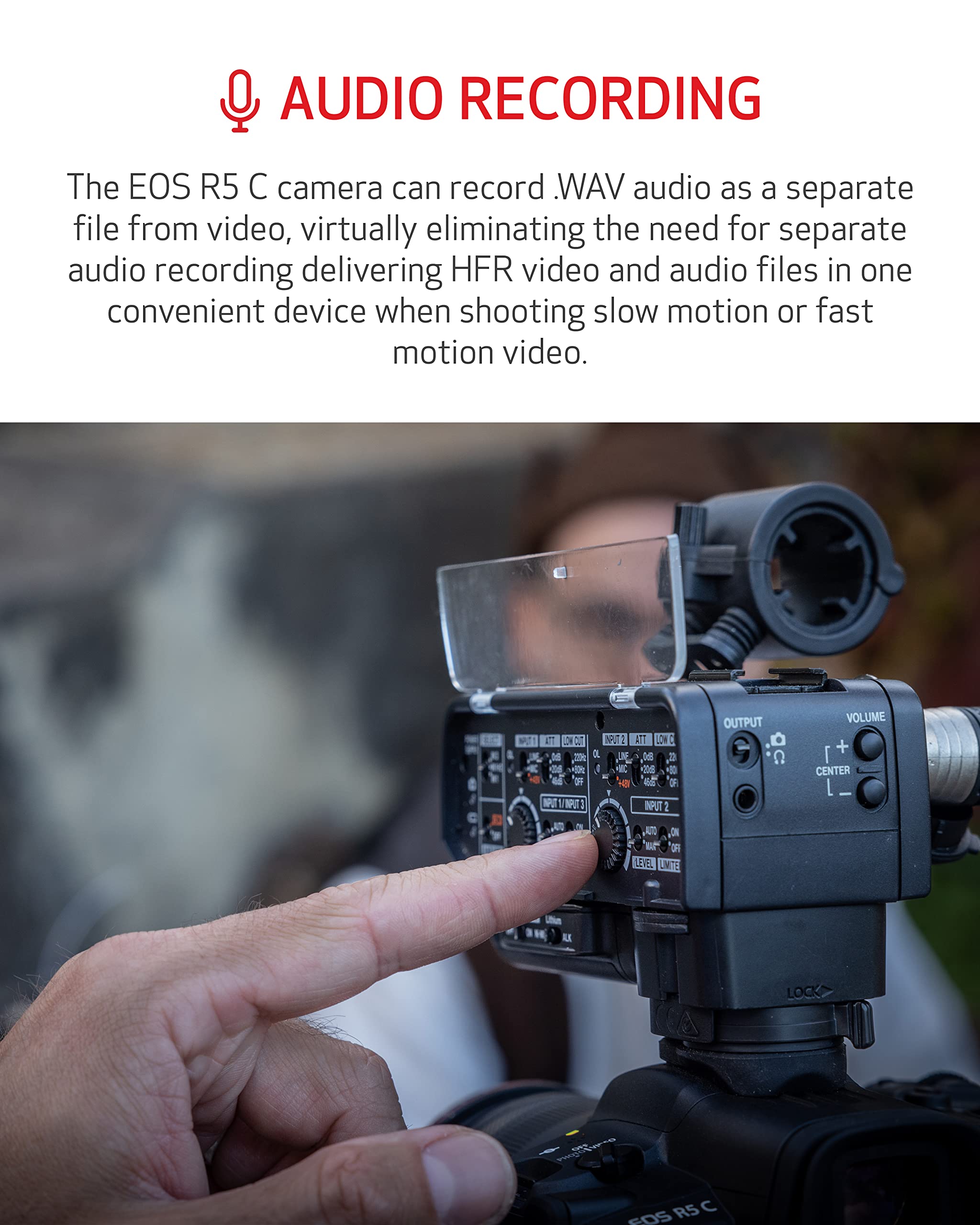 Canon EOS R5 C Mirrorless Camera (Body Only), 45 Megapixel CMOS Sensor, Hybrid Full-Frame Cinema Camera, 8K/60P Internal RAW Recording, RF Mount, Black