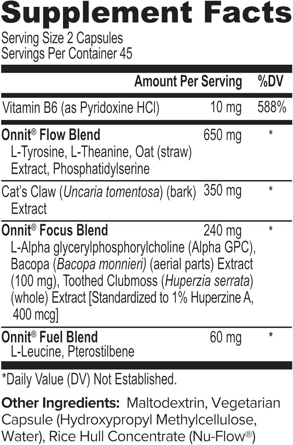 ONNIT Alpha Brain (90ct) - Over 1 Million Bottles Sold - Premium Nootropic Brain Supplement - Focus, Concentration & Memory - Alpha GPC, L Theanine & Bacopa Monnieri: Health & Personal Care