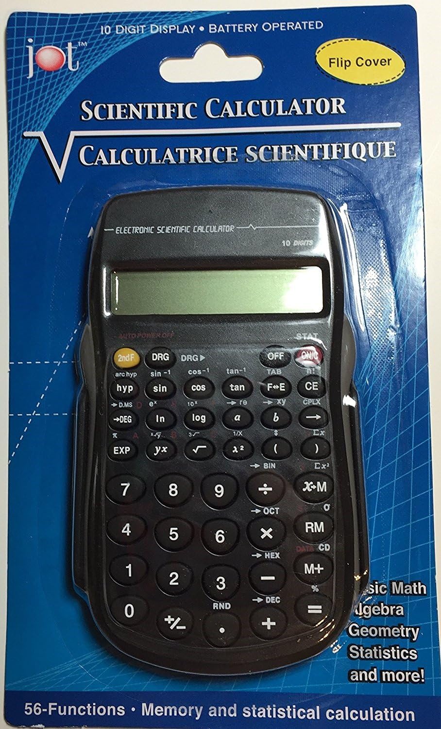 Jot Scientific Calculator 10 Digit Display FLIP COVER BRAND NEW