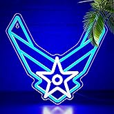 Military Neon Sign for Wall Decor Military Neon Light Up Sign for Man Cave Neon Lights for Bedroom Led Neon Sign Suitable for Veterans Themed Gathering Size13.7 * 12.5In