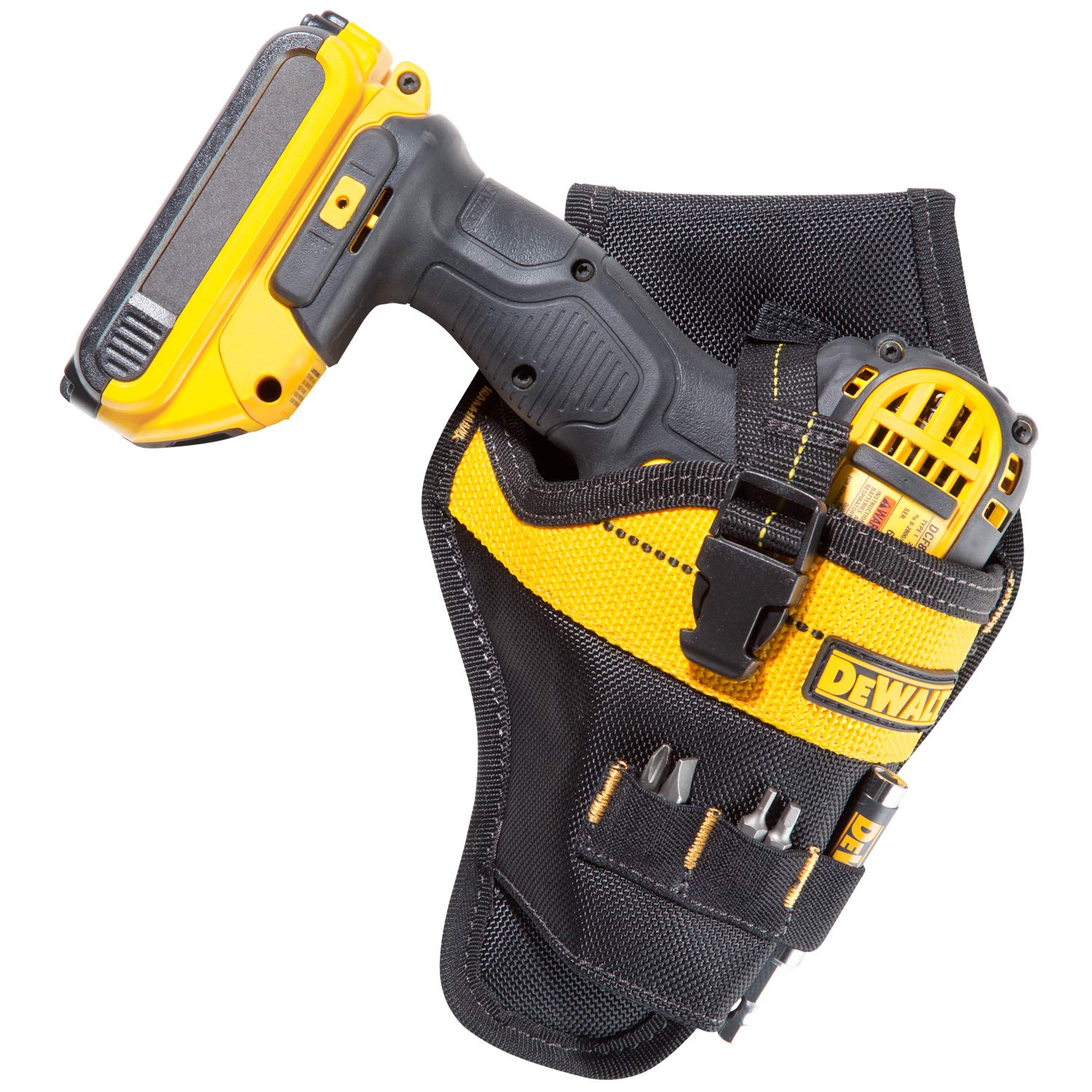 Custom Leathercraft DG5121 DEWALT Heavy-Duty Impact Driver Holster,black,yellow