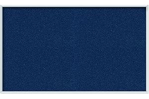 Ghent Navy Vinyl Bulletin Board, 48.5" x 60.5", Aluminum Frame, Made in The USA