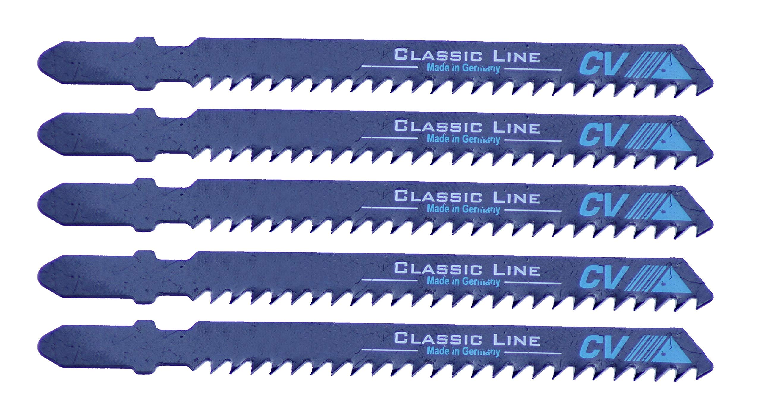 Connex COM300116 Coarse/Milled Jigsaw Blade for Wood, Dark Blue, 100 mm, Set of 5 Piece