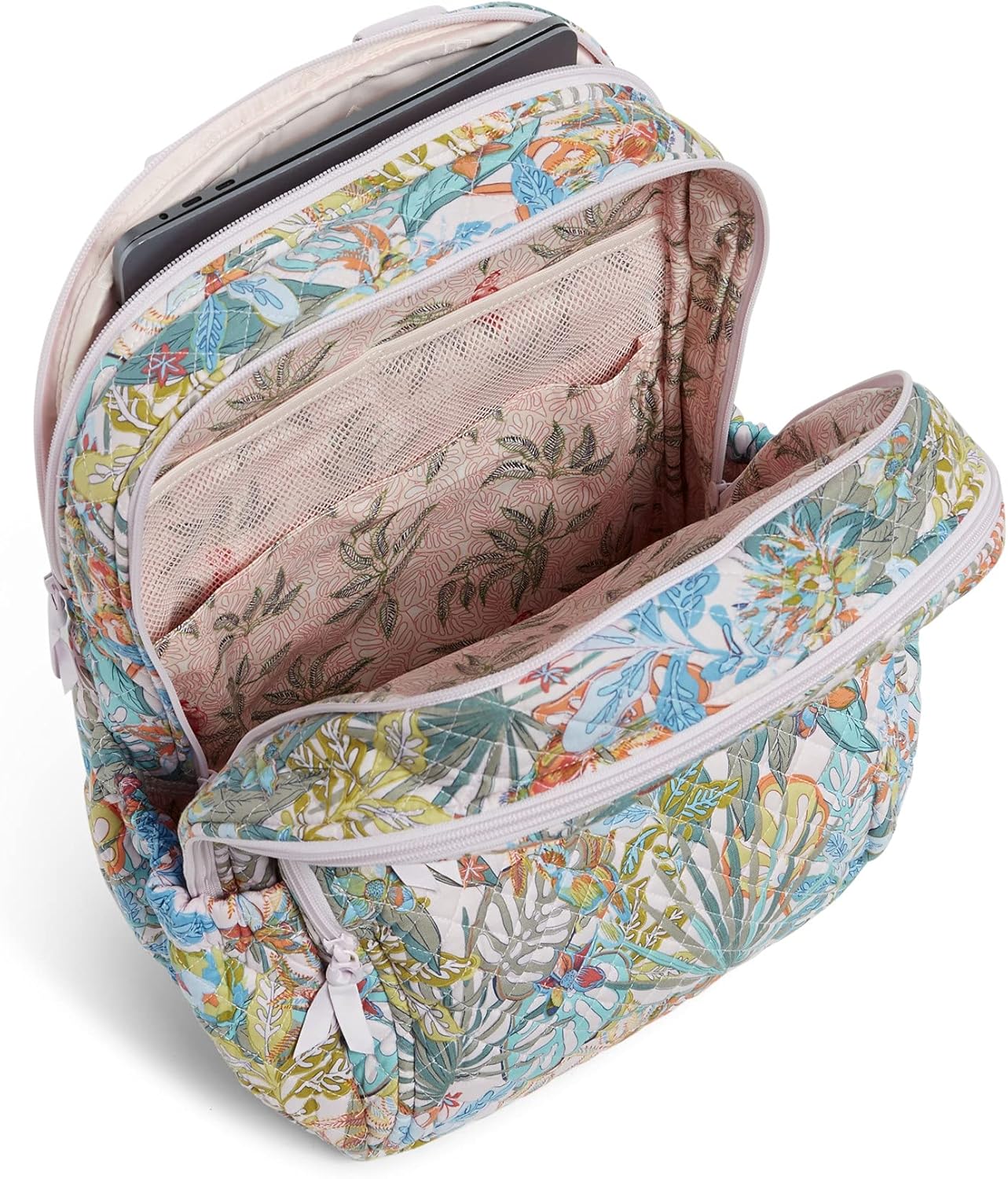 Vera Bradley Recycled Cotton XL Campus Backpack, Rain Forest Canopy: Shoes