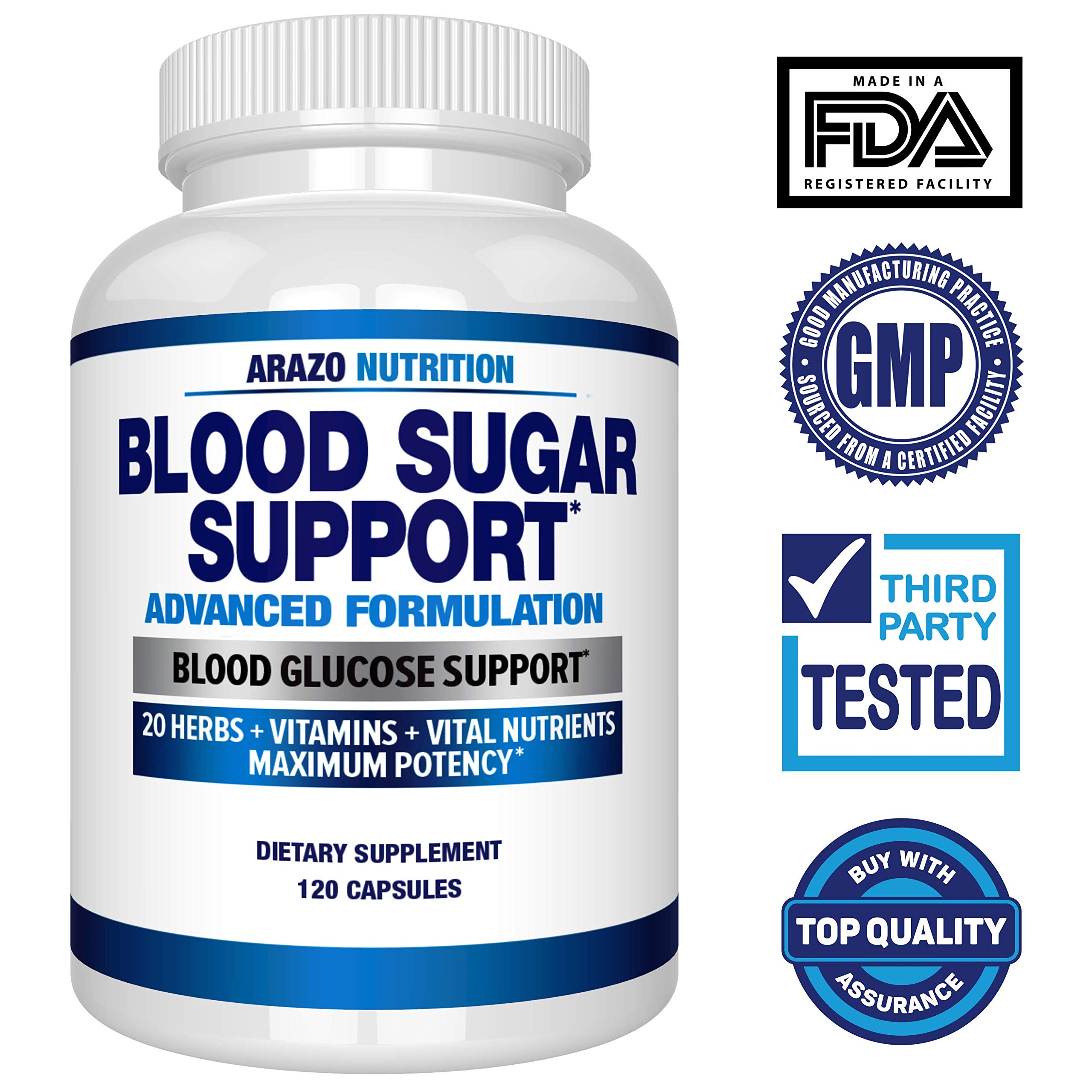 Blood Sugar Support Supplement 20 Herbs & Multivitamin for Blood