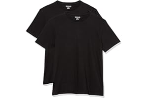 Amazon Essentials Men's Short Sleeve T-Shirts, Slim-Fit, Crewneck, Pack of 2
