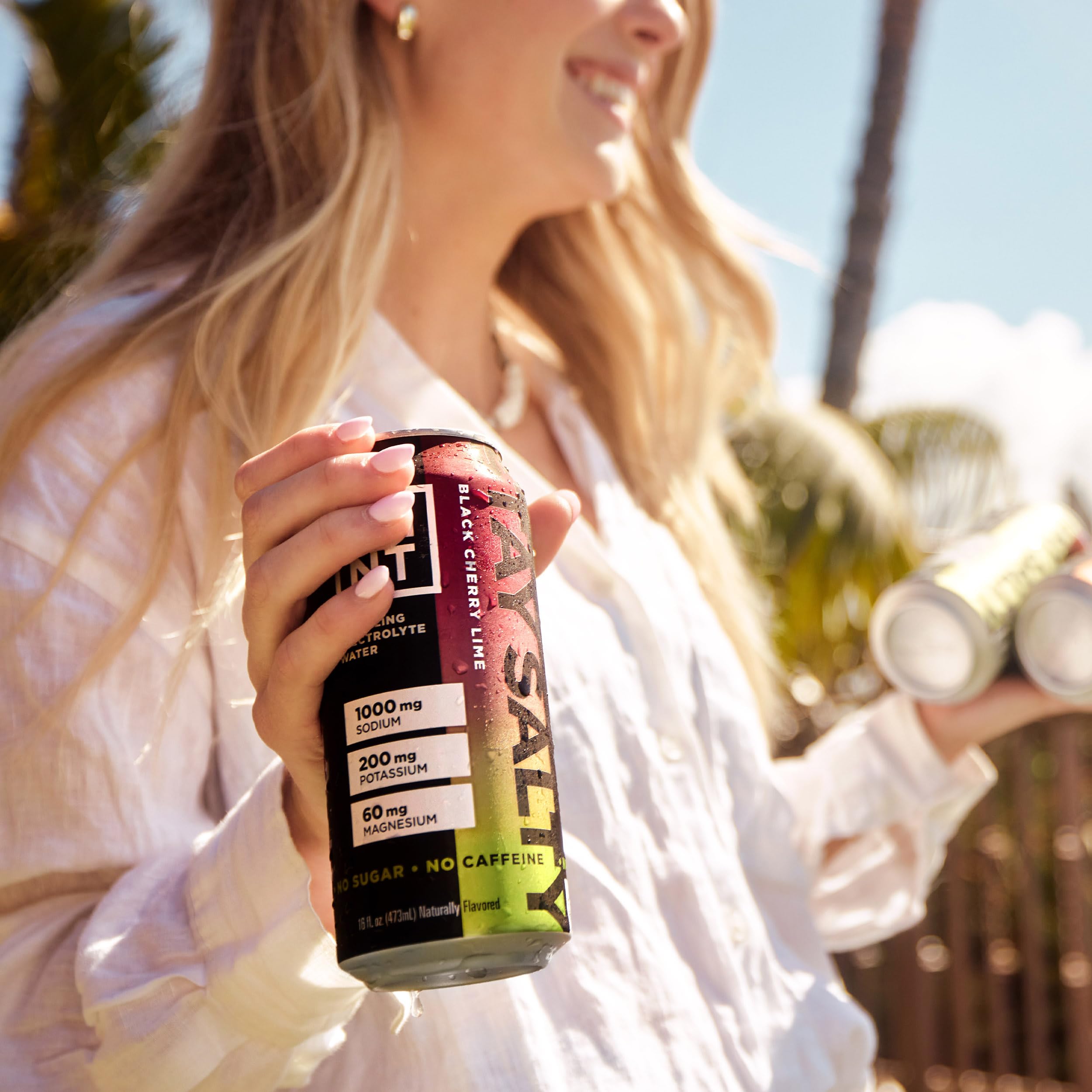 Drink LMNT Sparkling Electrolyte Drink - Black Cherry Lime | 12-Count