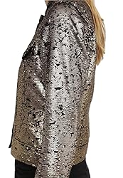 True Religion Reversible Sequin Dusty Jacket Coat