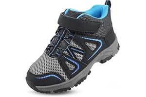 YESKIS Kids Trail Running Shoes Boys Hiking Shoes Girls Hiking Boots Tennis Outdoor Slip Resistant Comfortable Sneakers Little Big Kid