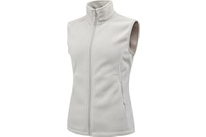 GIMECEN Womens Polar Soft Fleece Vest Classic Fit Sleeveless Jacket Cardigan Waistcoat With Zipper Pockets Full Zip Outerwear