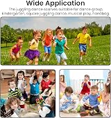 MYHOGOOD 6PCS Rainbow Sensory Scarves 60x60cm Kids Juggling Silk Dance Decor view 4