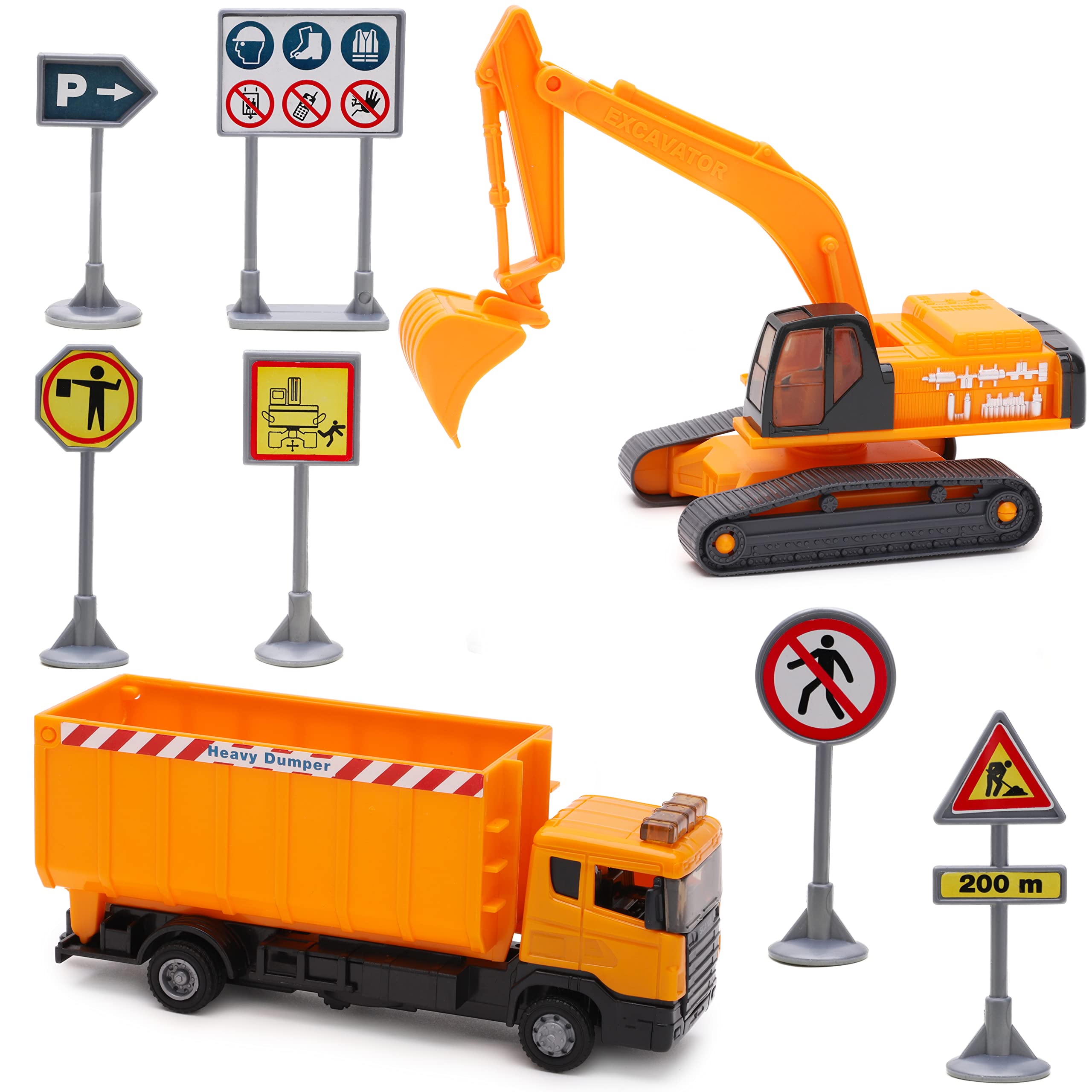 Toyland® Construction Vehicles & Accessories Play Set - Lorry & Crane - Building & Construction Play Sets - Boys Toys