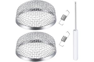 RV Furnace Vent Insect Screen Cover - 2 Pack with Installation Tool, Durable Rust Proof Mesh for Campers & Trailers, Easy Fit
