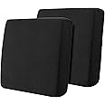 Hokway Stretch Couch Cushion Slipcovers Reversible Cushion Replacement Slipcovers Sofa Cushion Covers(Black, 2)