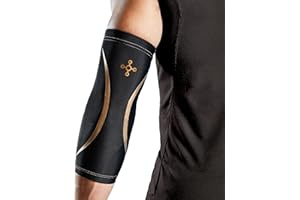 Tommie Copper Elbow Compression Sleeve (L/XL, Black), 15-20 mmHg, 4D Stretch & Non-Slip Fit for Targeted Support, Patented Copper Znergy Fabric, Anti-Odor Benefits, Breathable Design