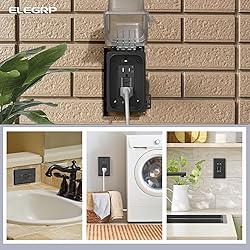 ELEGRP Outdoor GFCI Outlet 15 Amp, Self-Test GFI