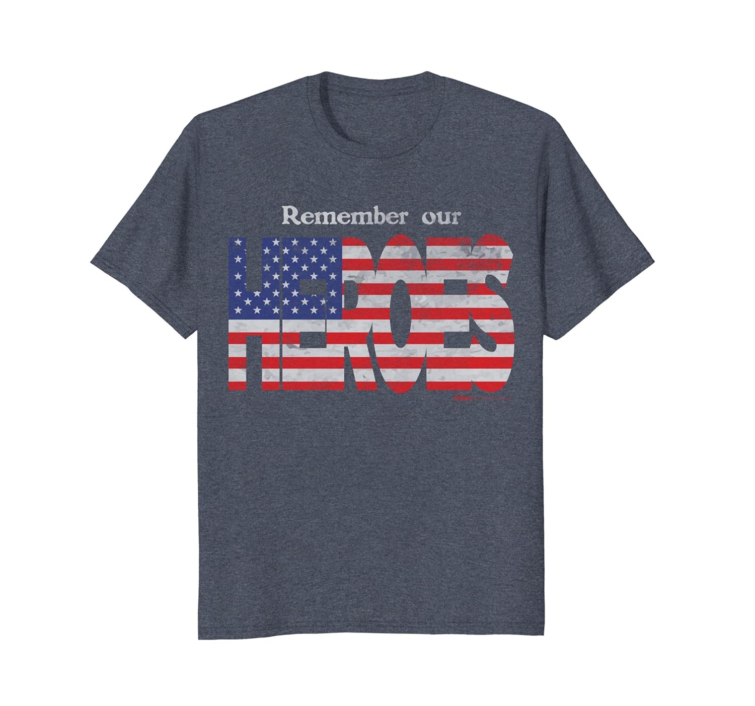 Vintage Remember Our Heroes 9/11/2001 USA Flag Patriot Day T-anz