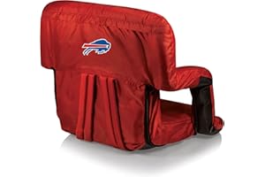 PICNIC TIME NFL Atlanta Falcons Ventura Reclining Stadium Seat with Back Support, Bleacher Seat, Beach Floor Chair