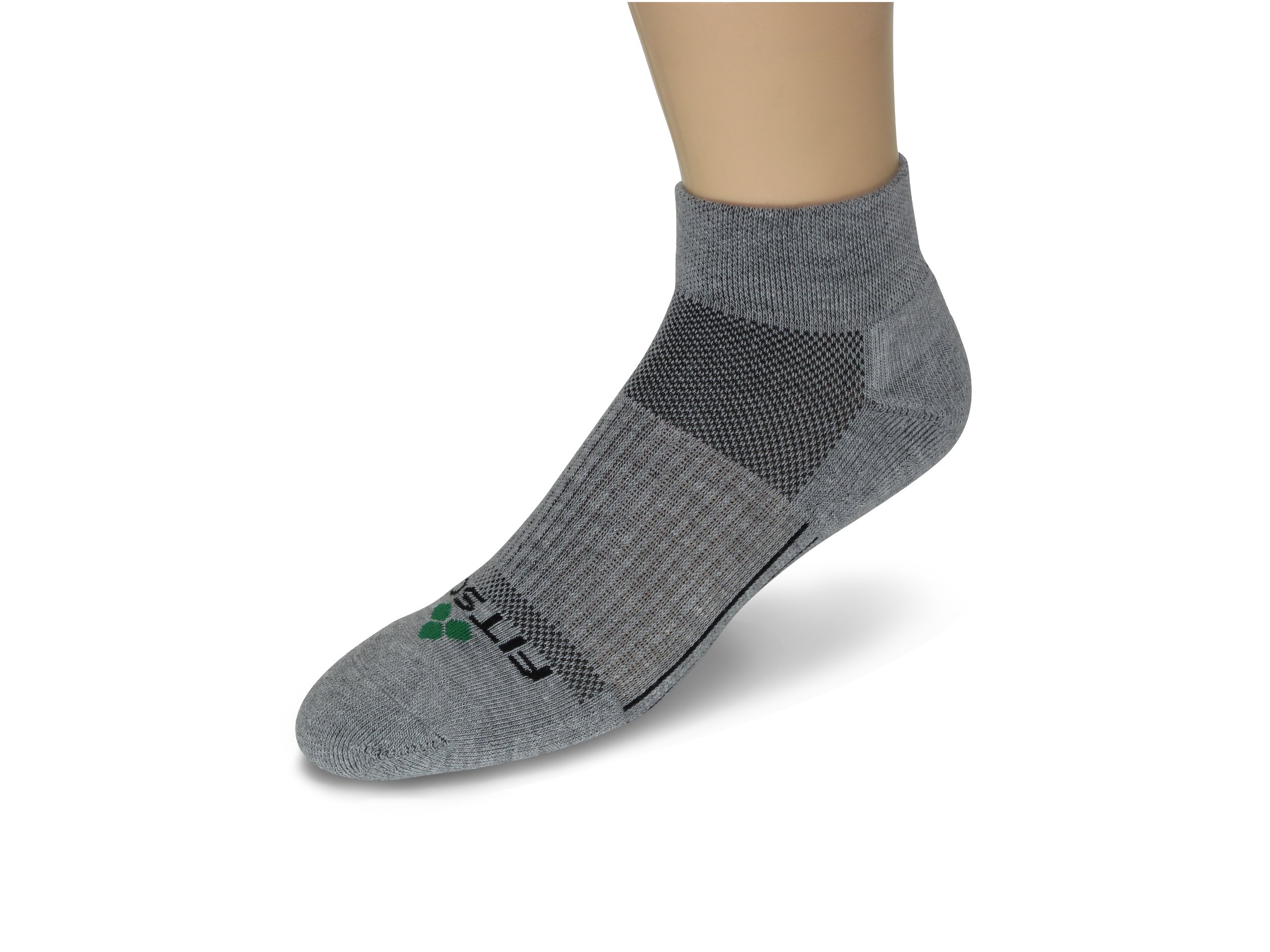 Fitsok CF2 - Calcetines acolchados de corte cuarto, paquete de 3 (bronce, grande)