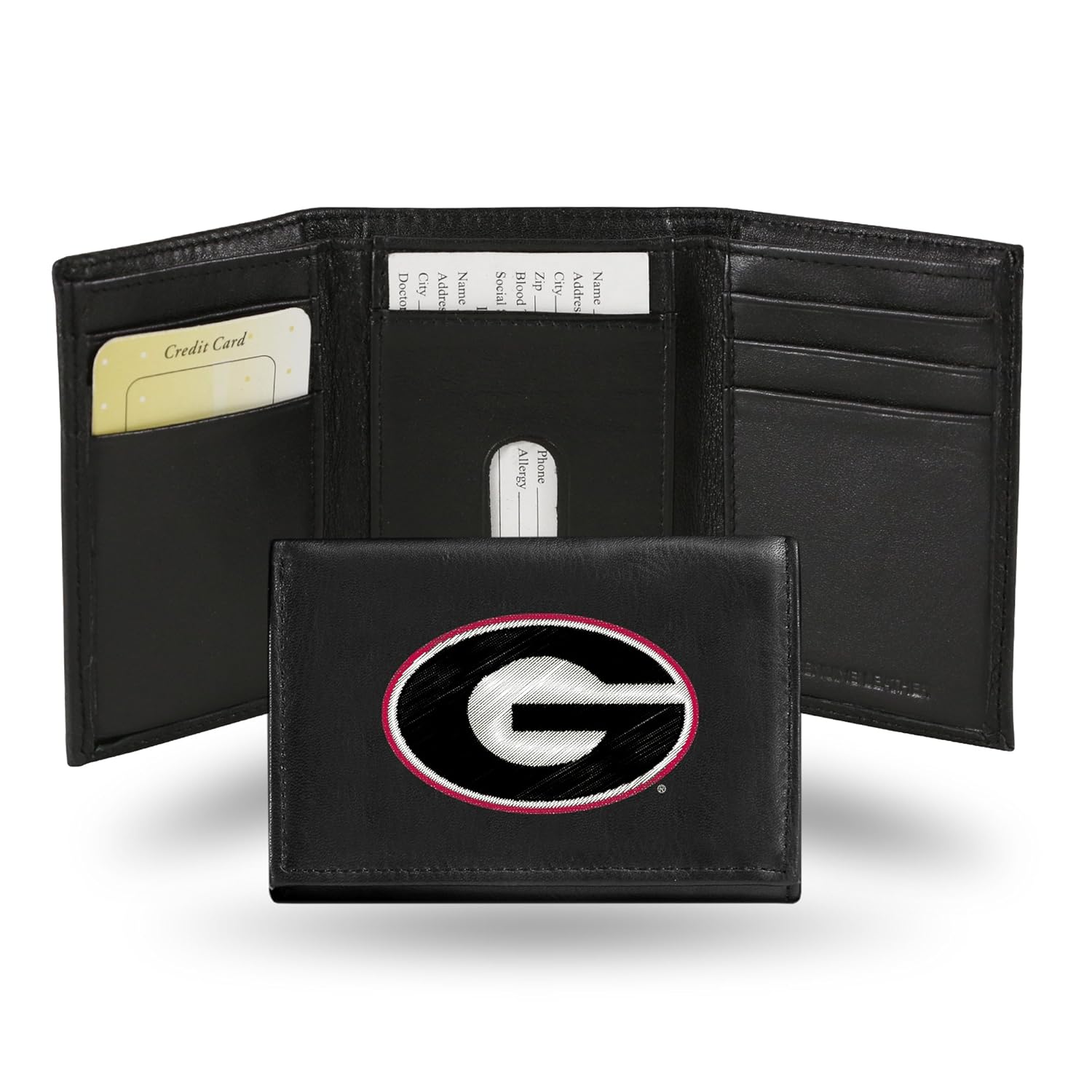 Rico Industries NCAA Unisex Adult Embroidered Trifold Wallet